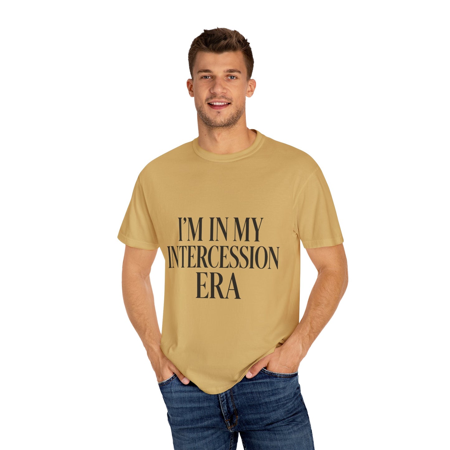 "I'm in My Intercession Era" Unisex T-Shirt – Black Lettering Faith Tee for Prayer Warriors