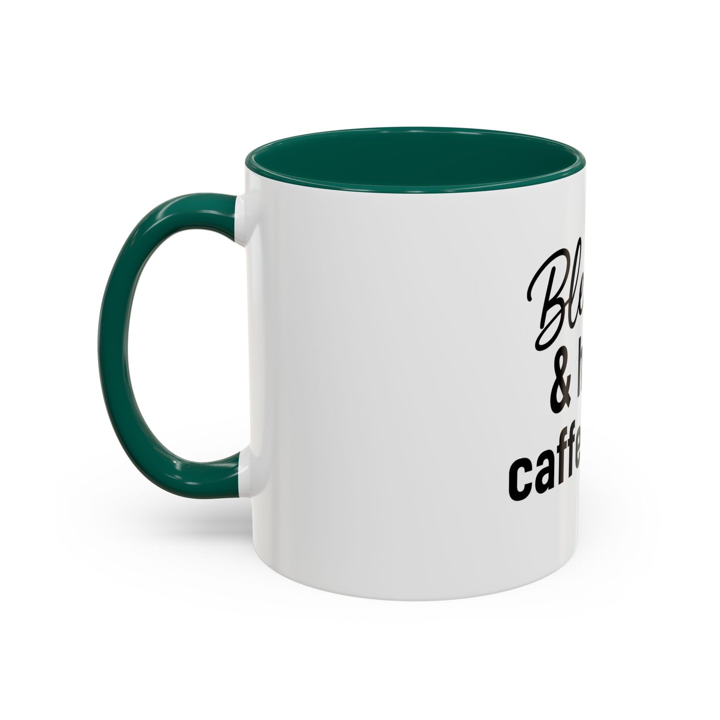 Blessed & Highly Caffienated Colorful Scripture Mugs – 11 oz & 15 oz Ceramic • Pop Then Pray