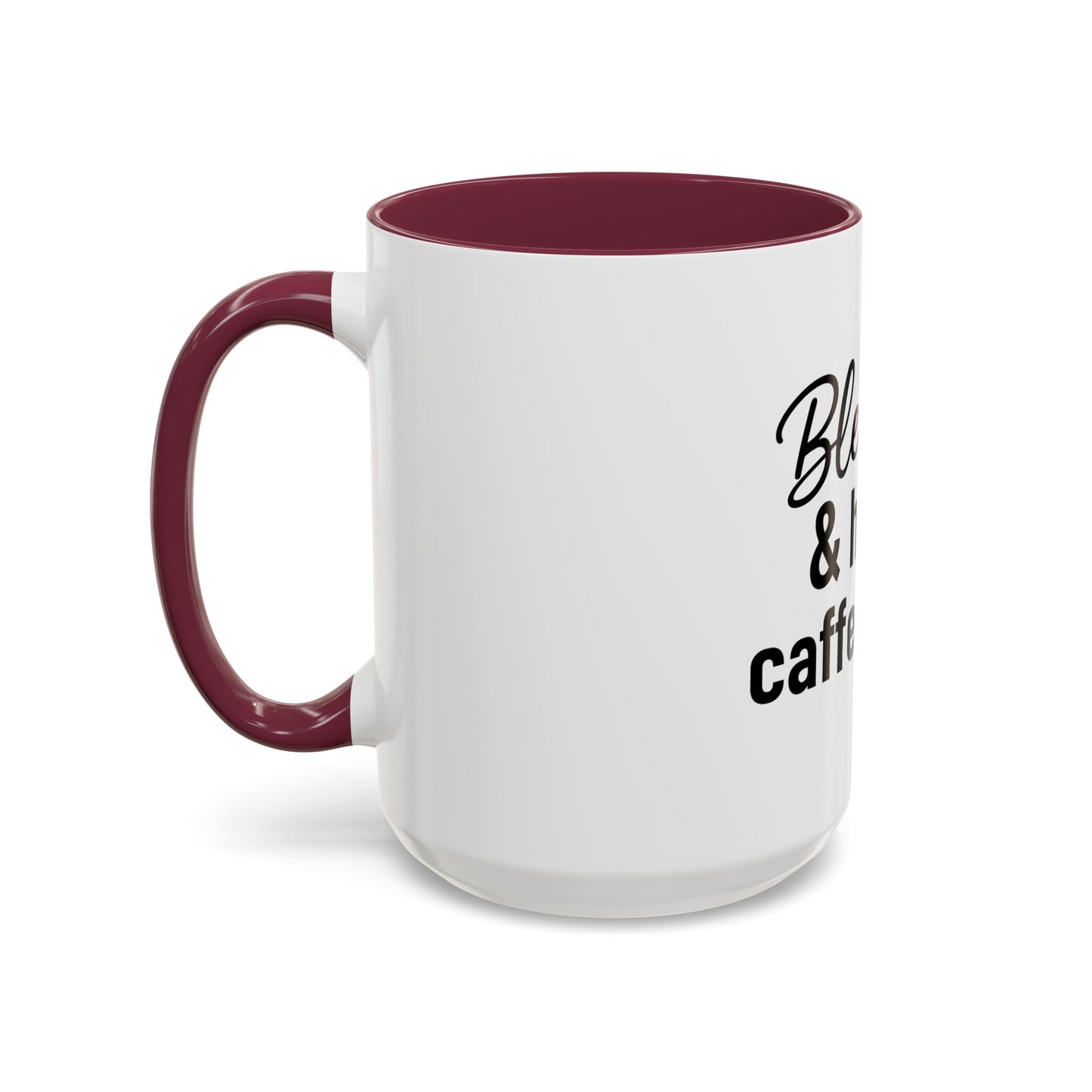 Blessed & Highly Caffienated Colorful Scripture Mugs – 11 oz & 15 oz Ceramic • Pop Then Pray