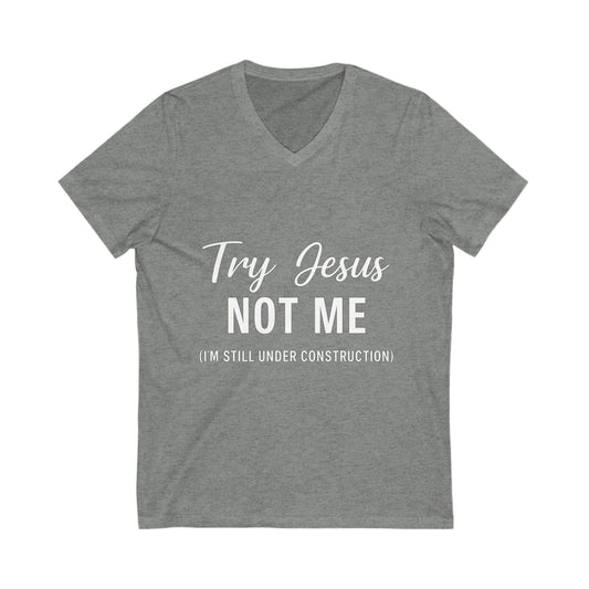 “Try Jesus, Not Me” Faith Sweatshirt – Unisex Christian Pullover for Grace-Filled Sass & Everyday Comfort