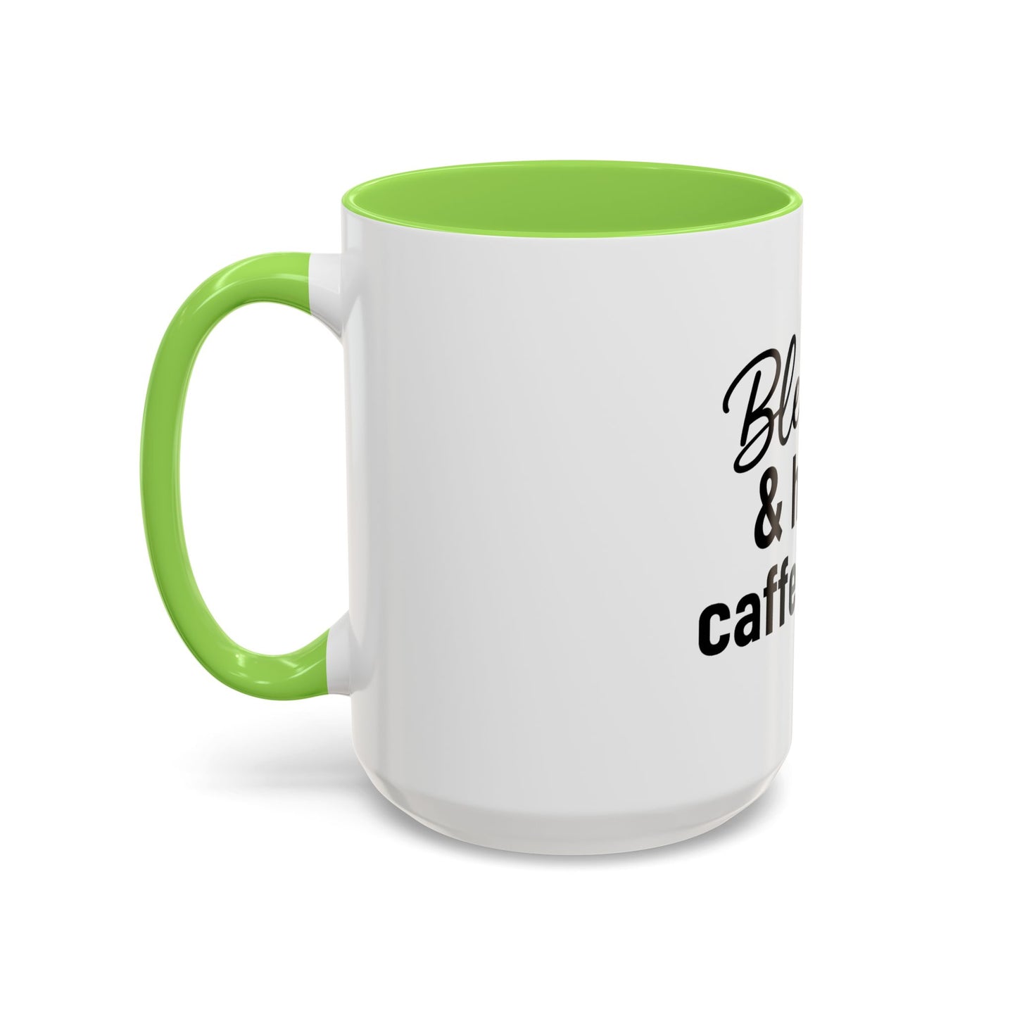 Blessed & Highly Caffienated Colorful Scripture Mugs – 11 oz & 15 oz Ceramic • Pop Then Pray