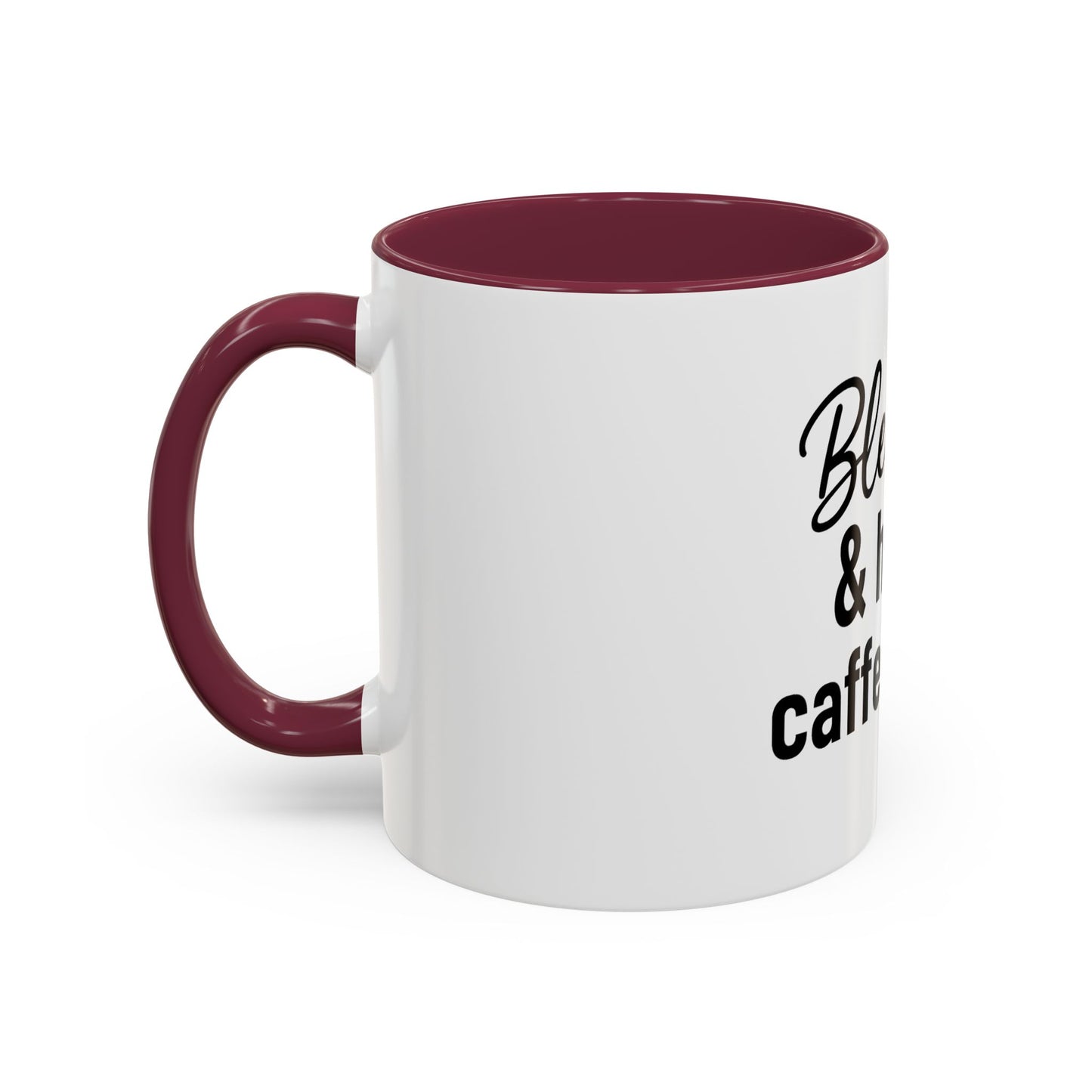 Blessed & Highly Caffienated Colorful Scripture Mugs – 11 oz & 15 oz Ceramic • Pop Then Pray