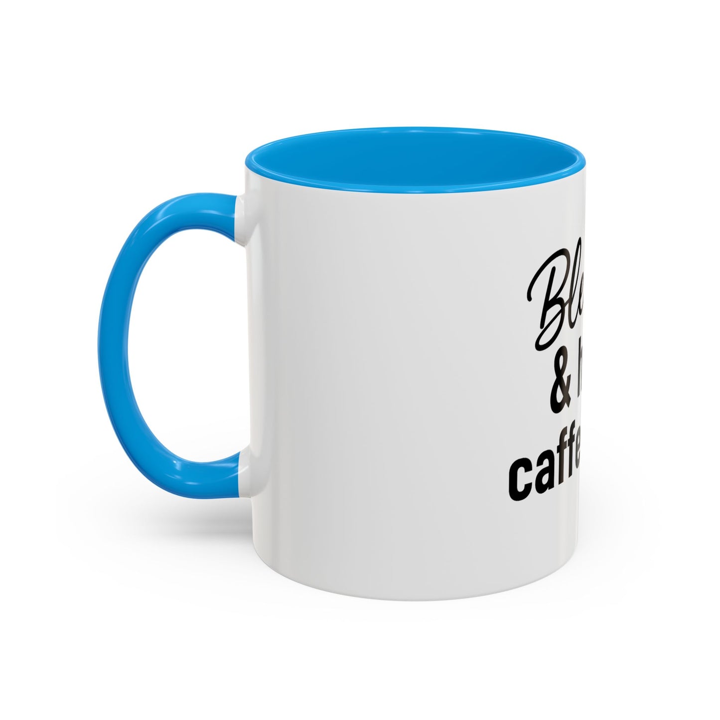 Blessed & Highly Caffienated Colorful Scripture Mugs – 11 oz & 15 oz Ceramic • Pop Then Pray