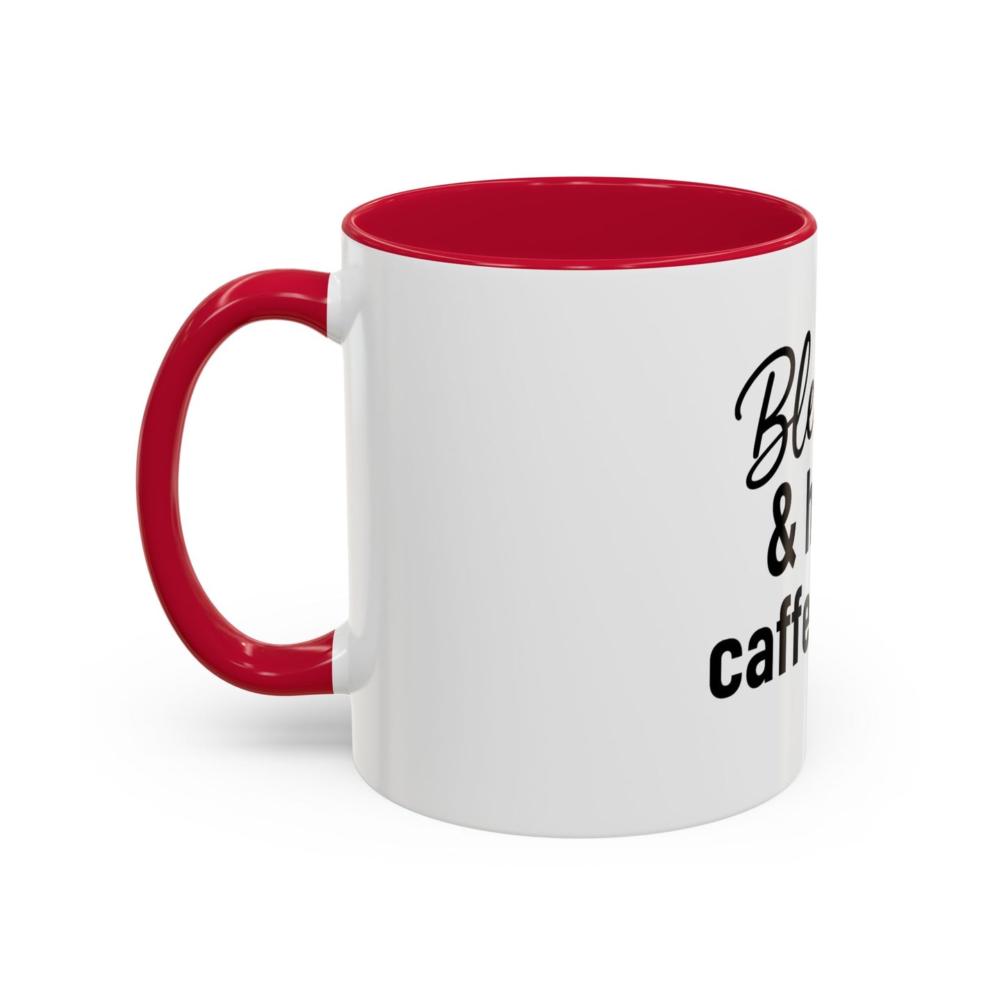 Blessed & Highly Caffienated Colorful Scripture Mugs – 11 oz & 15 oz Ceramic • Pop Then Pray