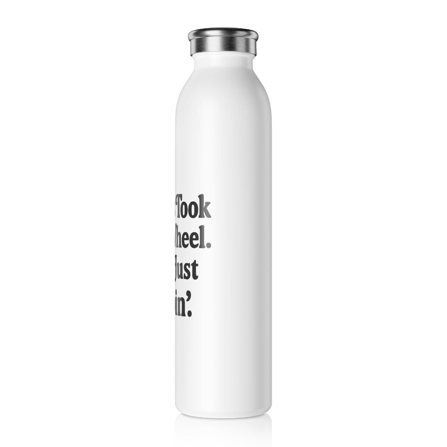 Jesus Took the Wheel. I’m Just Vibin™ Water Bottle – Funny Christian Gift for Women, Bible Study & Everyday Chill