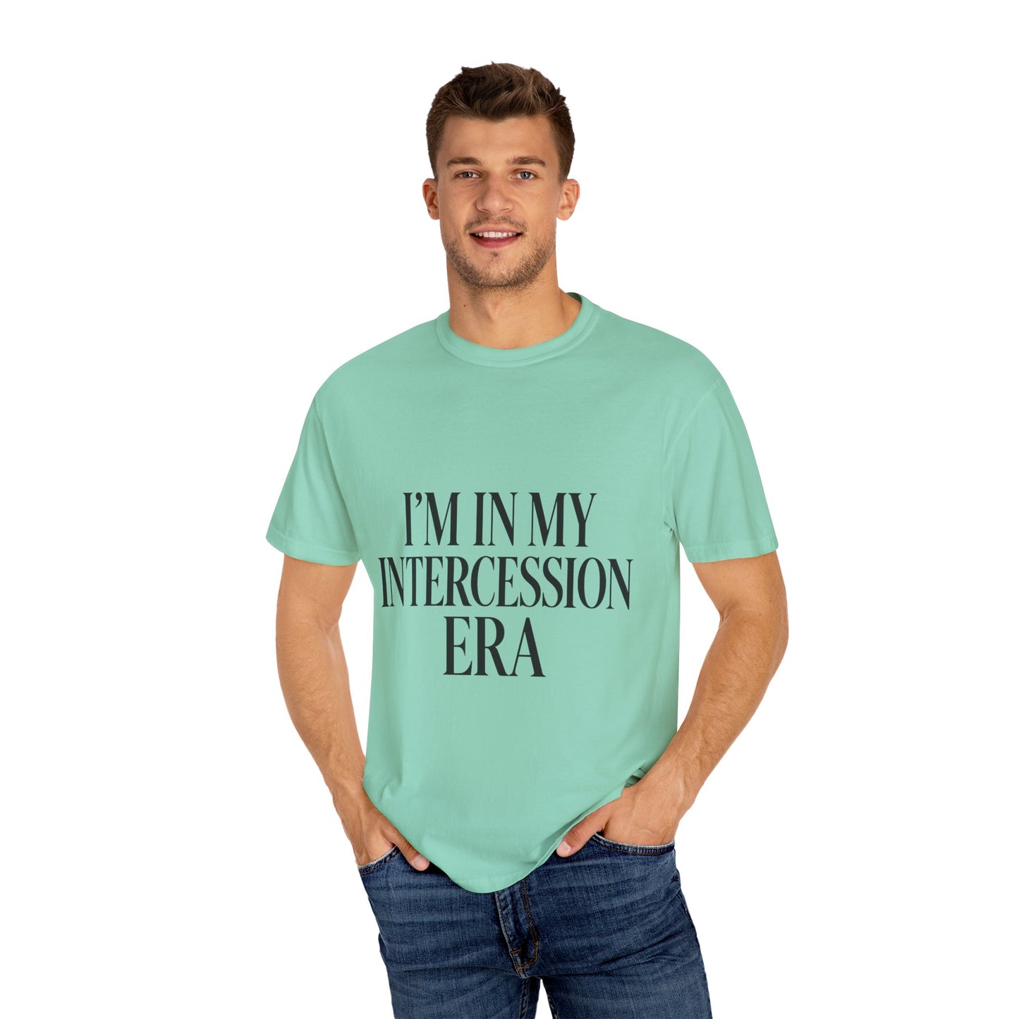 "I'm in My Intercession Era" Unisex T-Shirt – Black Lettering Faith Tee for Prayer Warriors
