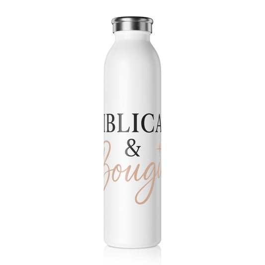 Biblical & Bougie™ Water Bottle – Sassy Christian Gift for Women, Bible Study & On-the-Go Faith