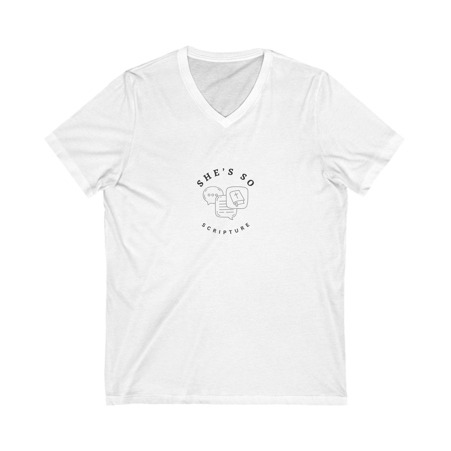 She’s So Exceptional V-Neck T-Shirt – Faith-Inspired Motivational Tee for Women | Christian Gift & Everyday Encouragement