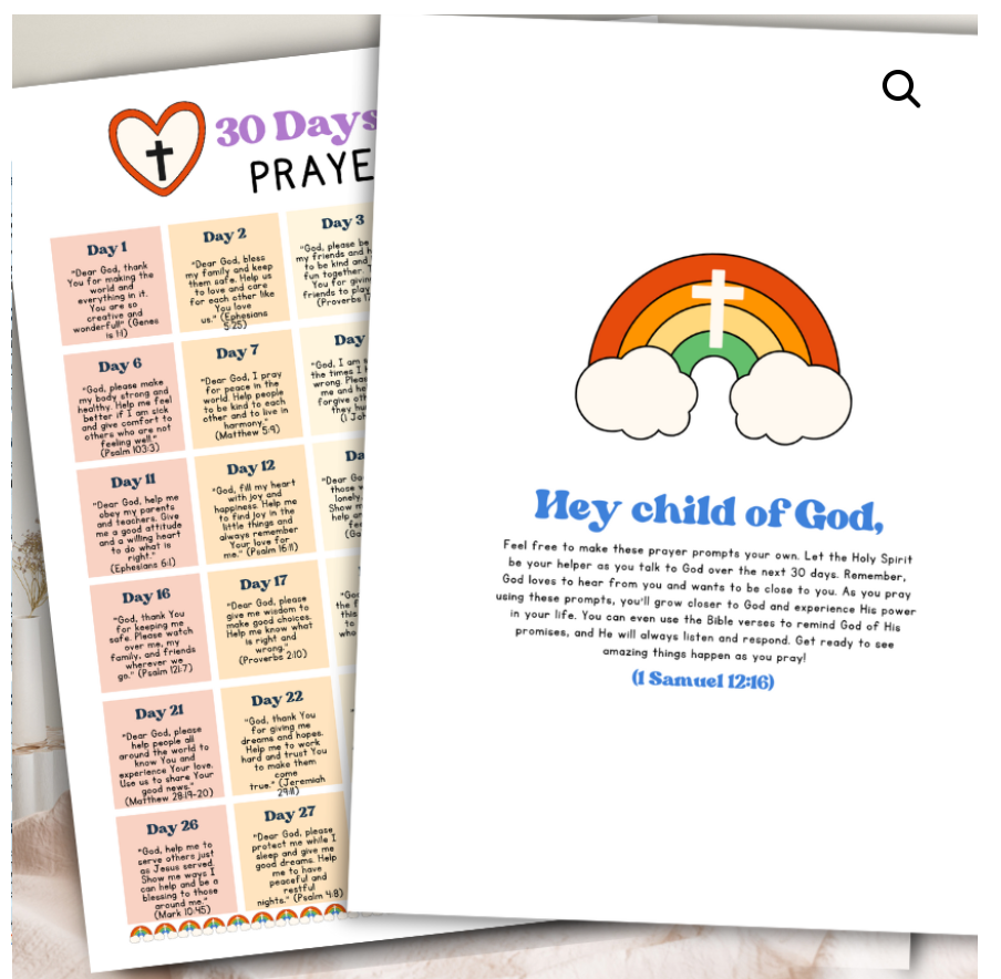 30 Days Of Prayer For Kids – Rainbow
