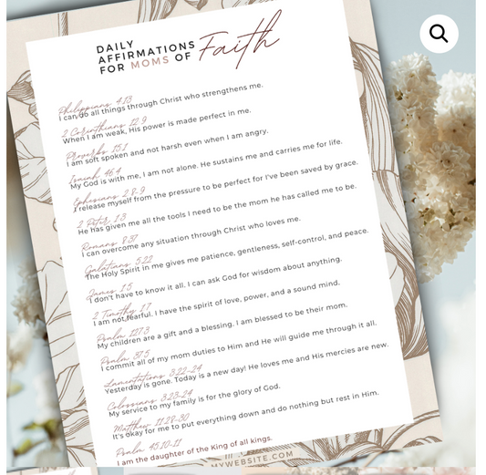 Daily Biblical Affirmations For Moms Of Faith