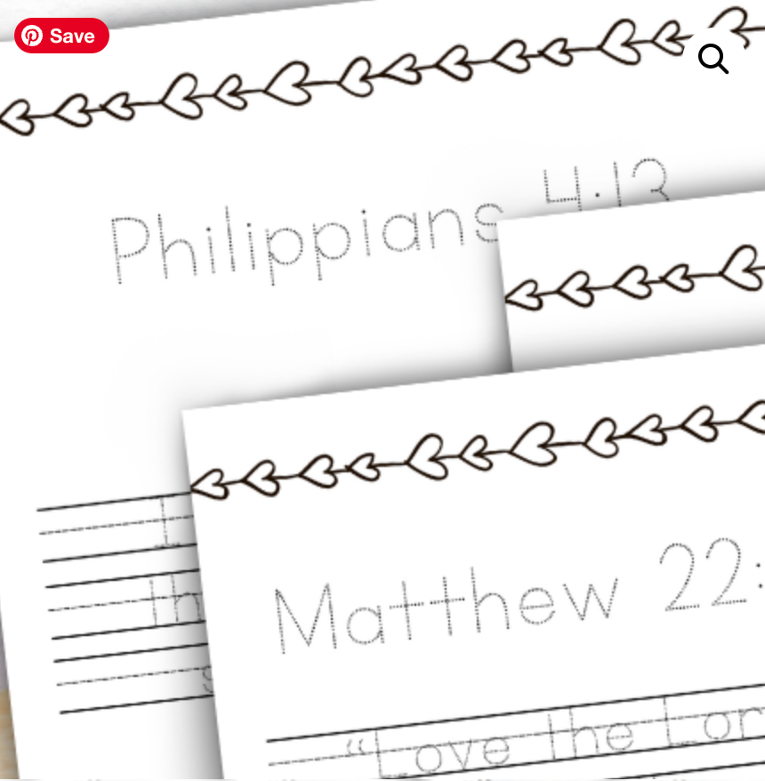 15 Bible Truths For Kids Tracing Pack
