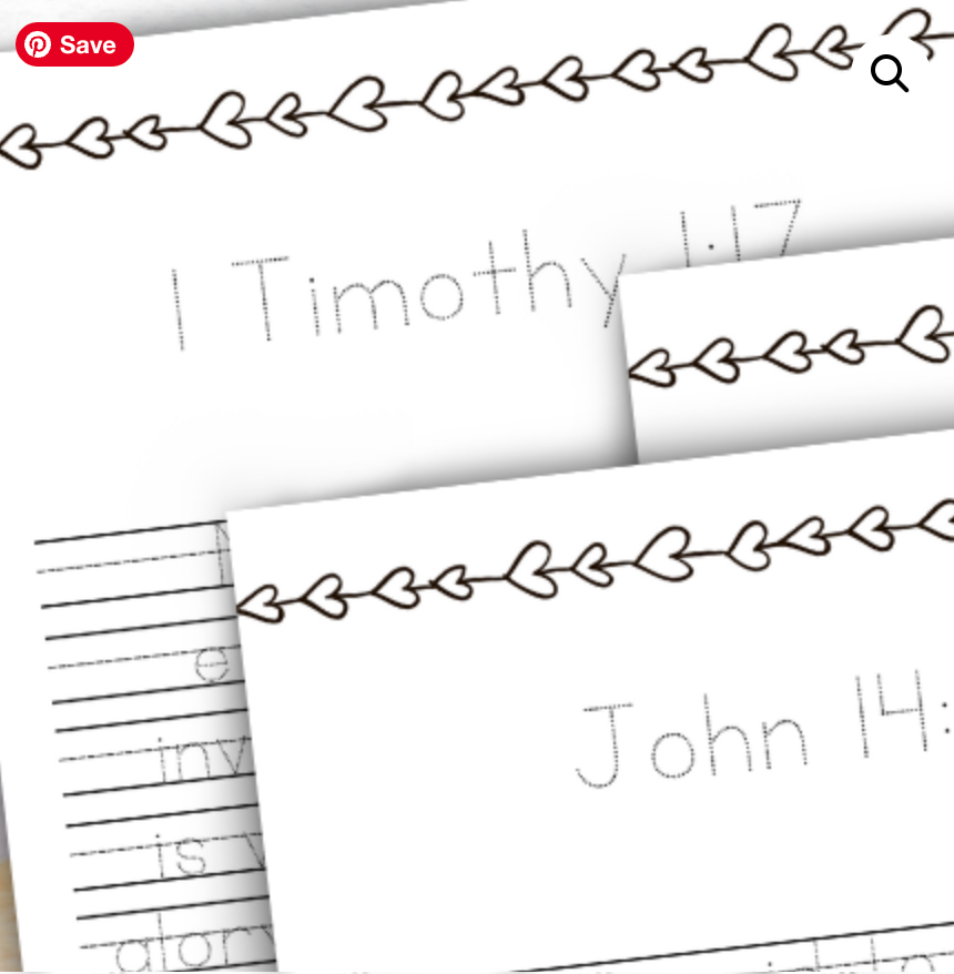 15 Bible Truths For Kids Tracing Pack