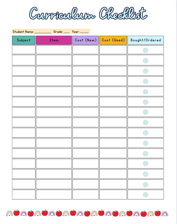 Homeschool Mega Planning Pack