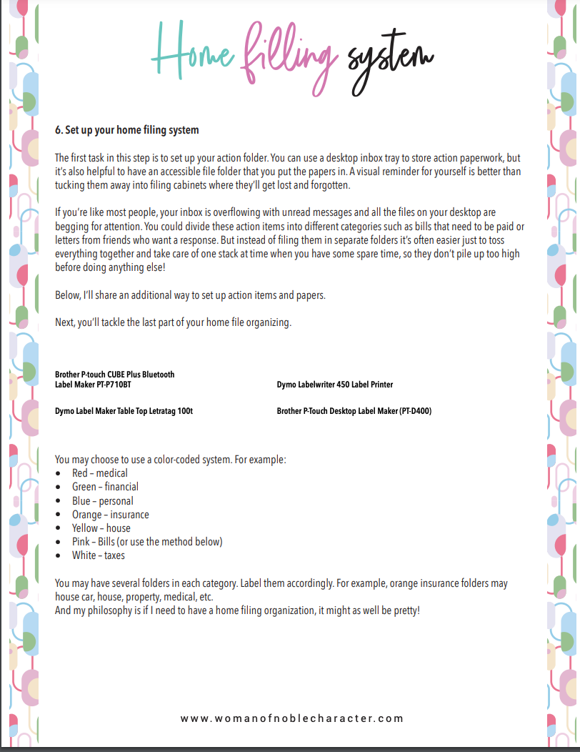 Organizing Emails and Home Filing Organization Step-by-Step