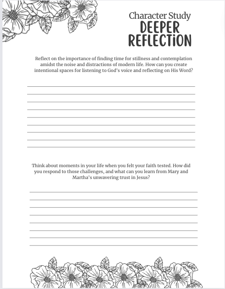 Mary and Martha: Friends of Jesus Mini-Bible Study and Bible Study Notes