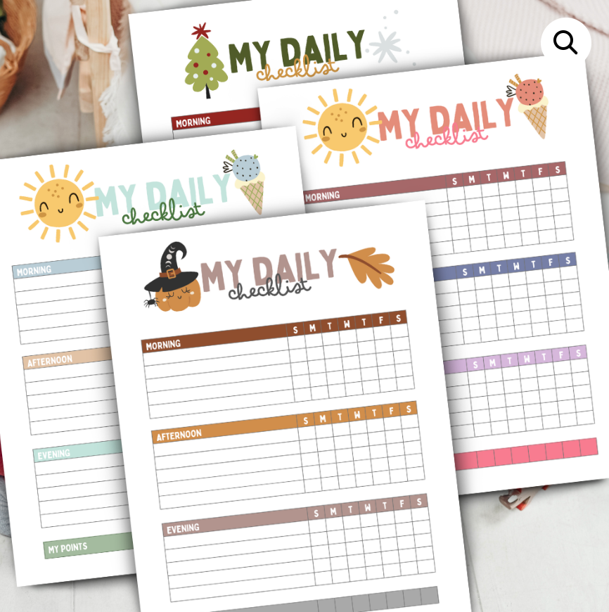Seasonal Kids’ Routine Checklists