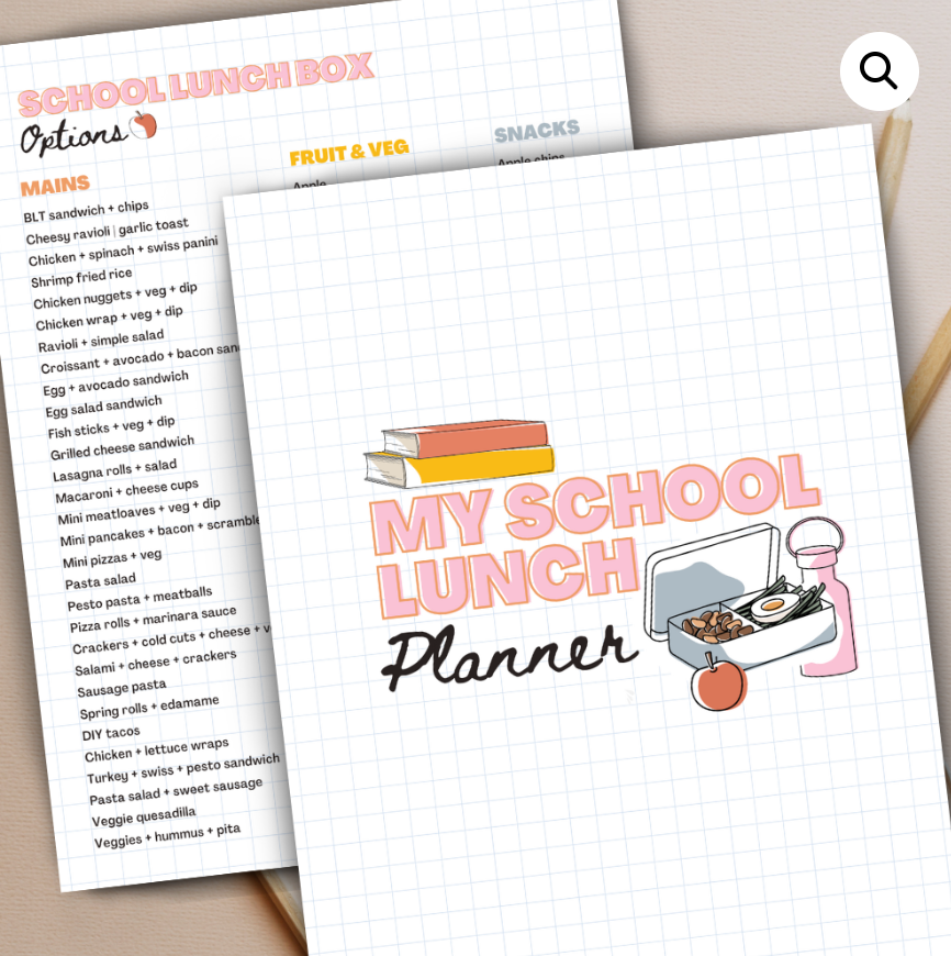 School Lunch Planner