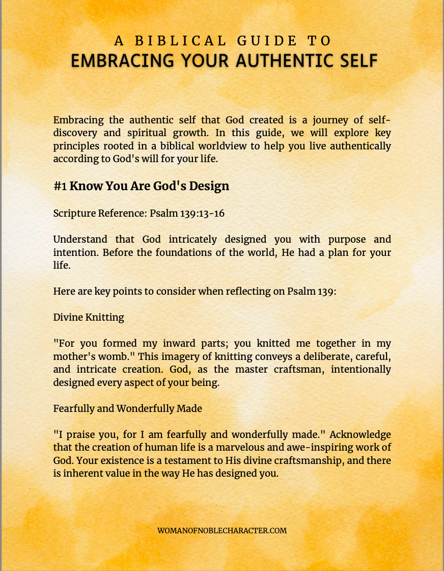 Embrace Your Authentic Self: A Guided 31-Page Bible Study