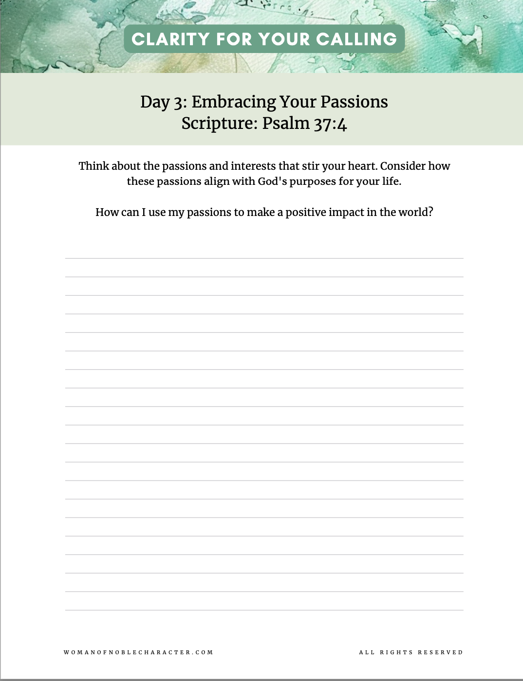 21-Day Devotional Journal: Clarity for Your Calling | Discover God’s Purpose for Your Life