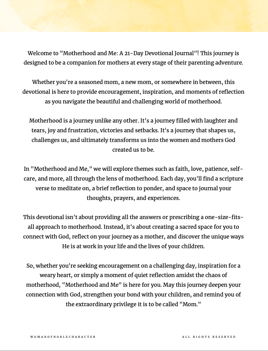 21-Day Intentional Motherhood Devotional Journal – Christ-Centered Encouragement for Moms