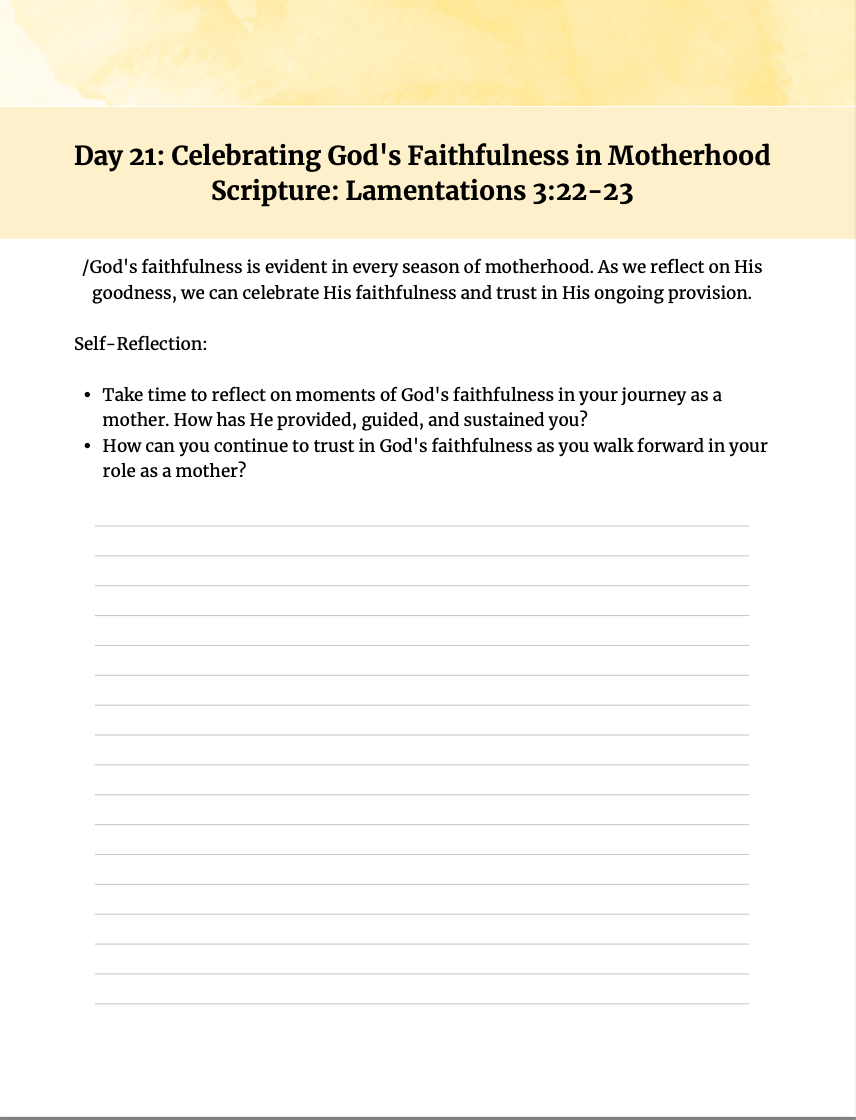21-Day Intentional Motherhood Devotional Journal – Christ-Centered Encouragement for Moms