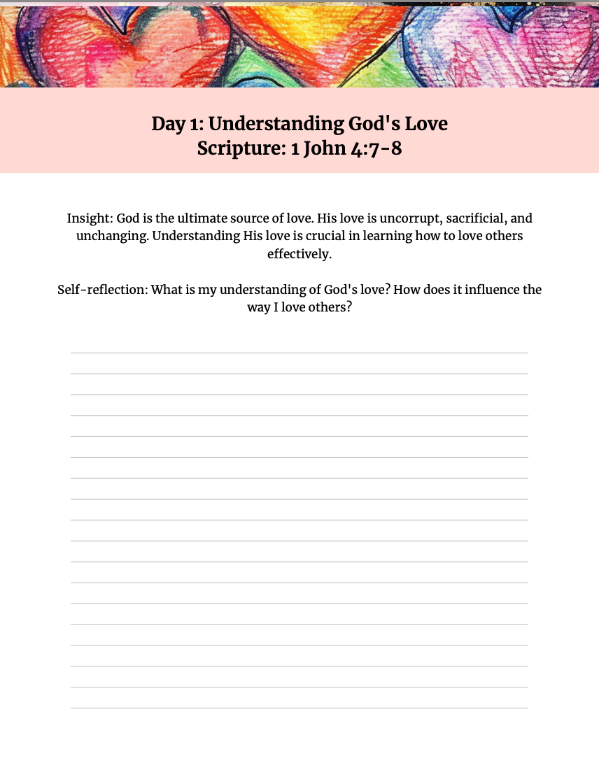Loving Others: A 21-Day Devotional Journey to Spiritual Growth Through Christlike Compassion