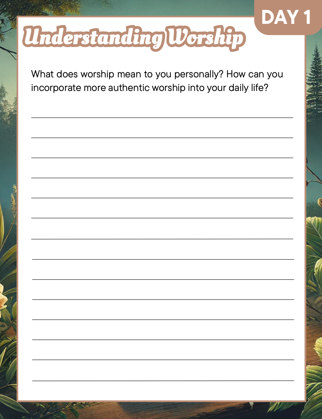 30 Days of Worship Devotional Journal – Deepen Your Faith Through Praise and Reflection