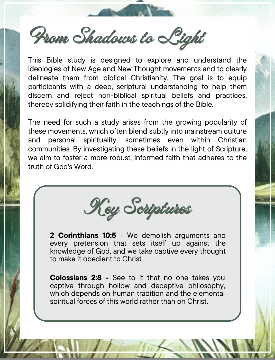 From Shadows to Light Guide