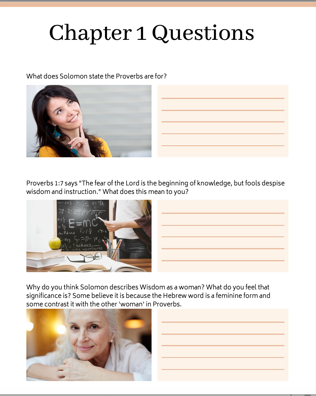 31 Days Through the Book of Proverbs - Bible Study Workbook