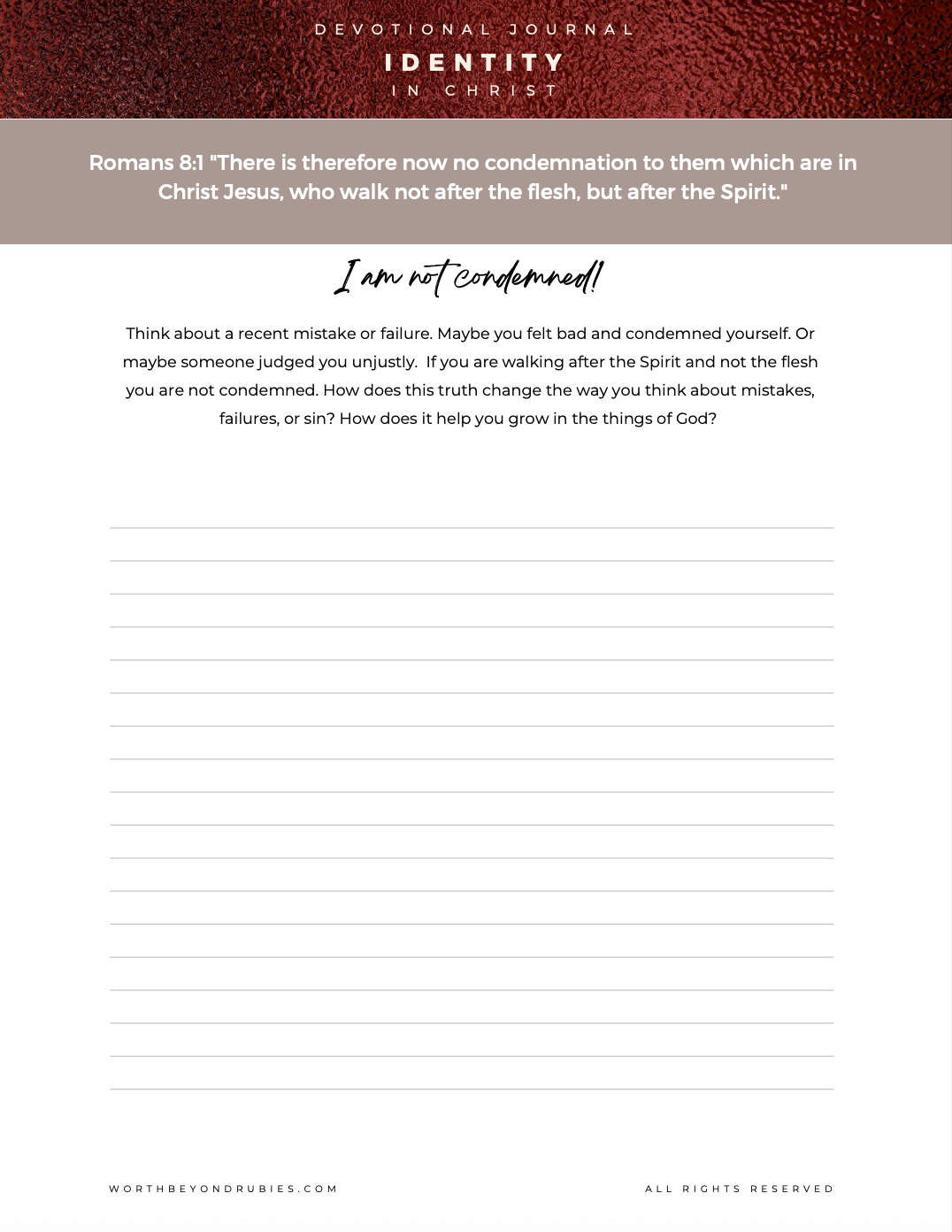 Identity in Christ | 30-Day Devotional & Journal to Embrace Your God-Given Worth