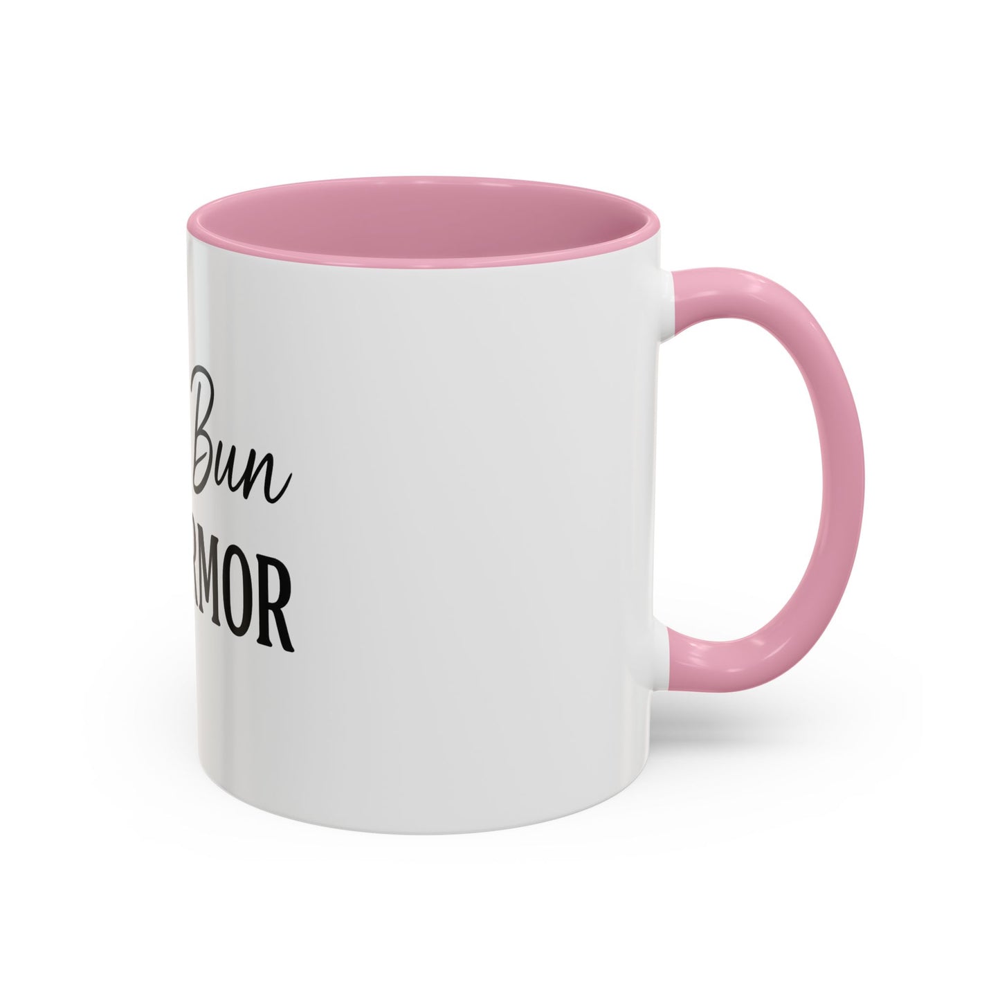 "Messy Bun. Full Armor." Coffee Mug – Fun & Faith-Filled Mug for Spiritual Warriors in Black Lettering