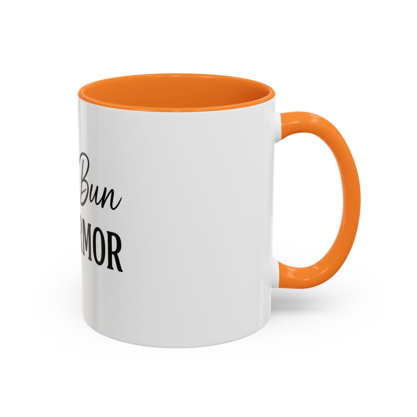 "Messy Bun. Full Armor." Coffee Mug – Fun & Faith-Filled Mug for Spiritual Warriors in Black Lettering