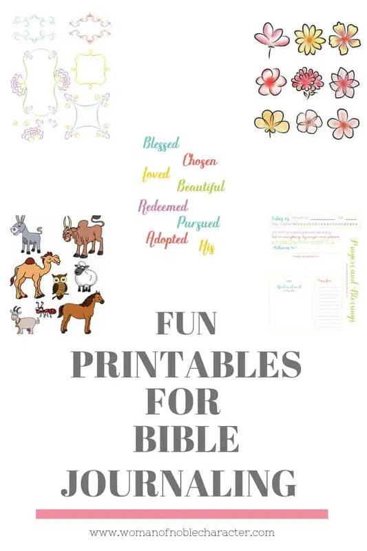 mock up of mega printable pack for Bible journaling