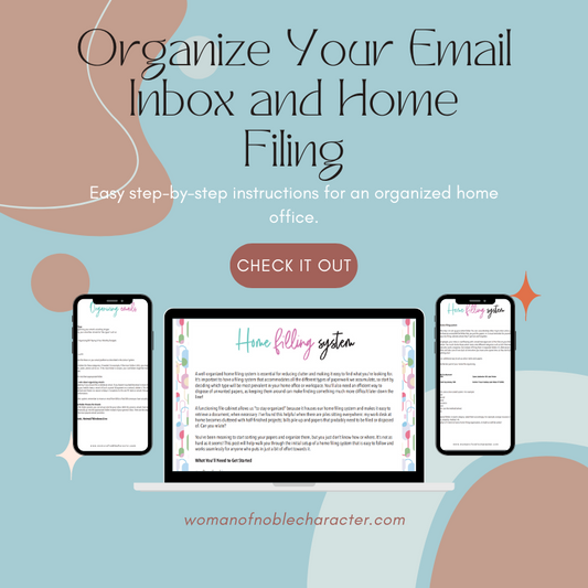 Organizing Emails and Home Filing Organization Step-by-Step