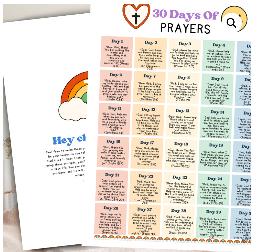 30 Days Of Prayer For Kids – Rainbow