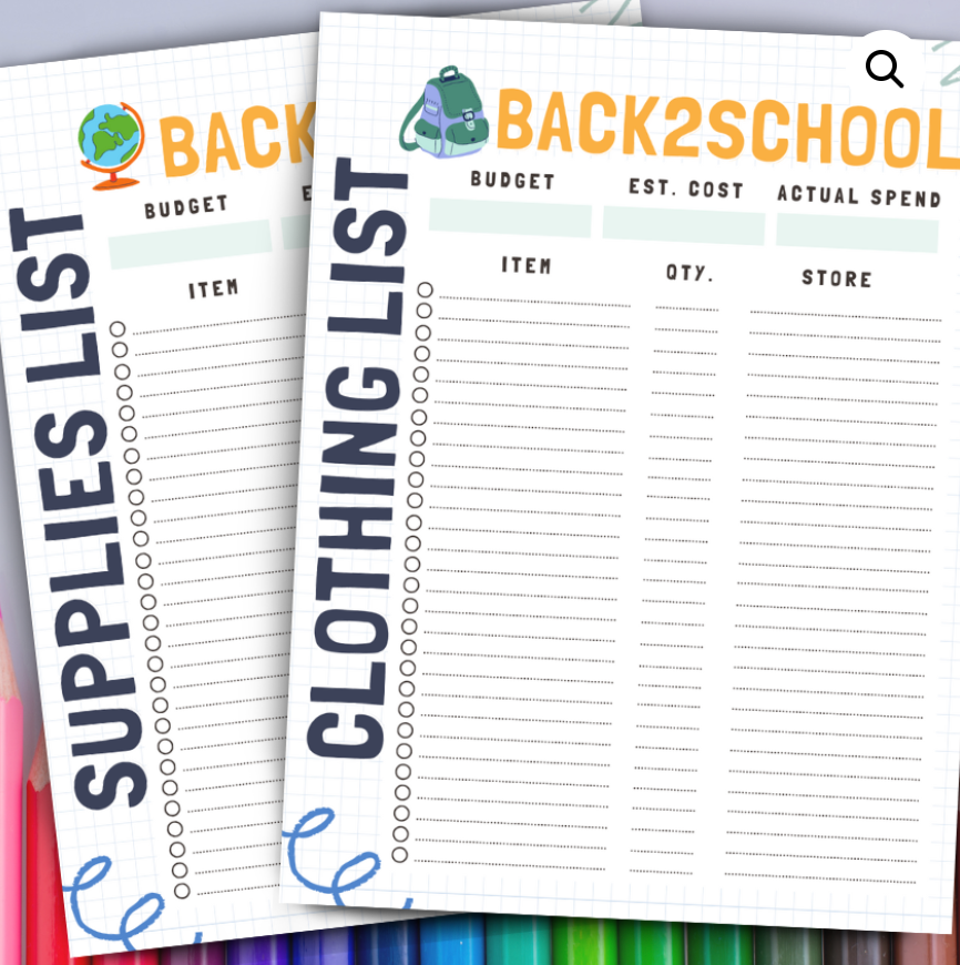 The Complete Back to School Shopping List Bundle