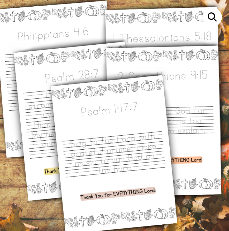 15 Thanksgiving Bible Verses for Kids Tracing Pack - Enrich Your Festivities With Faith & Creativity