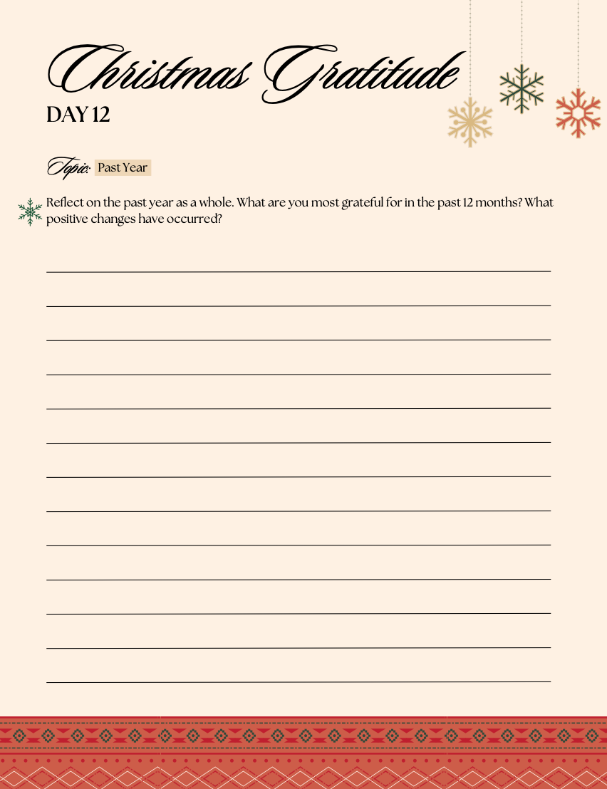 12 Day Christmas Gratitude Challenge