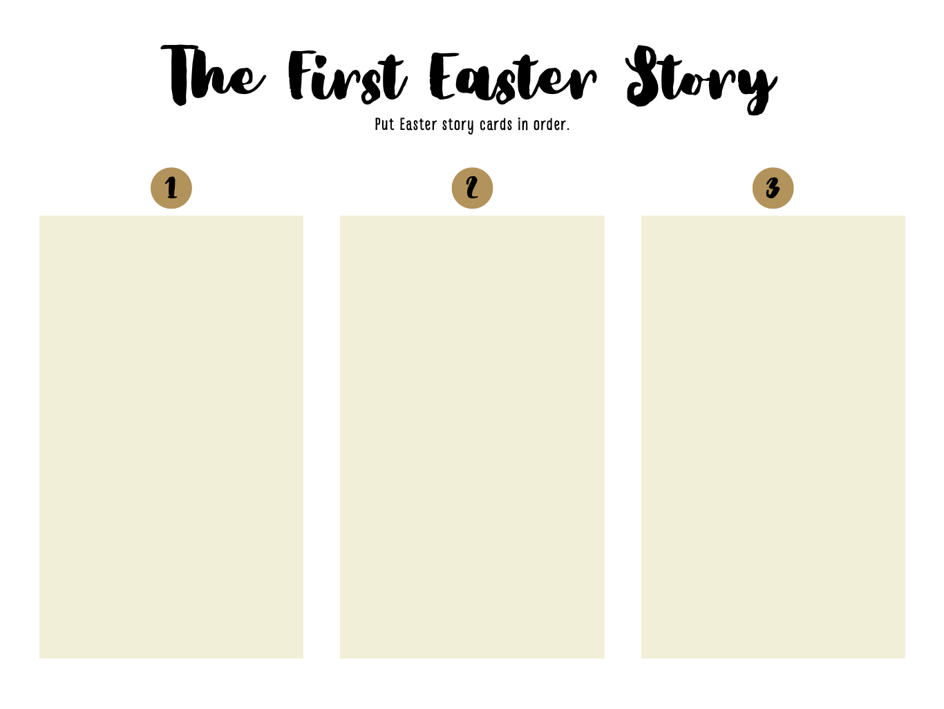Watercolor Easter Story Memory Card Activity Pack