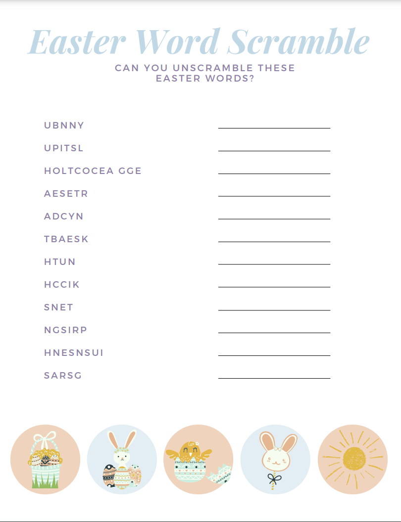 Easter Fun Pack: Engaging Easter Activities & Printables for Children