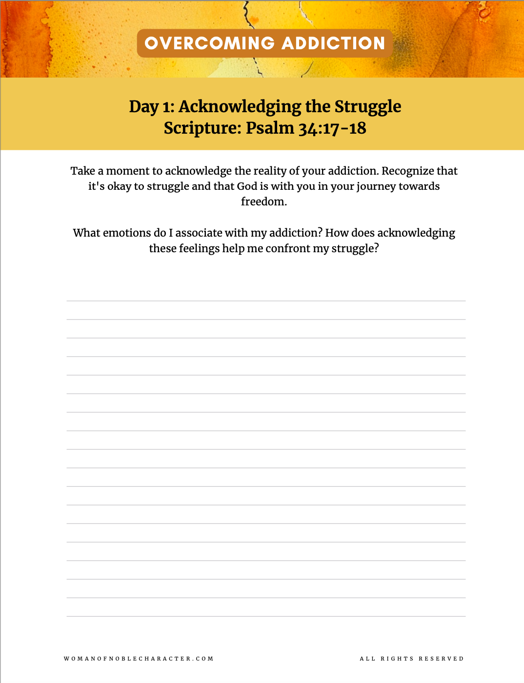 Overcoming Addictions: Devotional Journal – A Daily Scripture and Reflection Guide