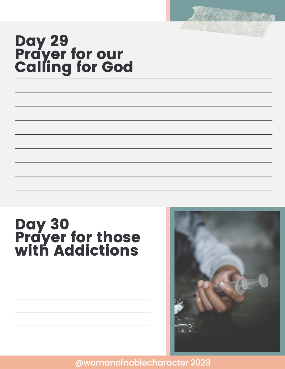 31 Days of Prayer Printable Journal