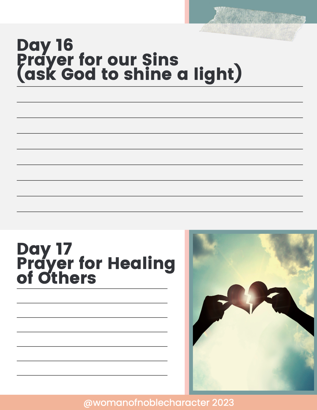 31 Days of Prayer Printable Journal