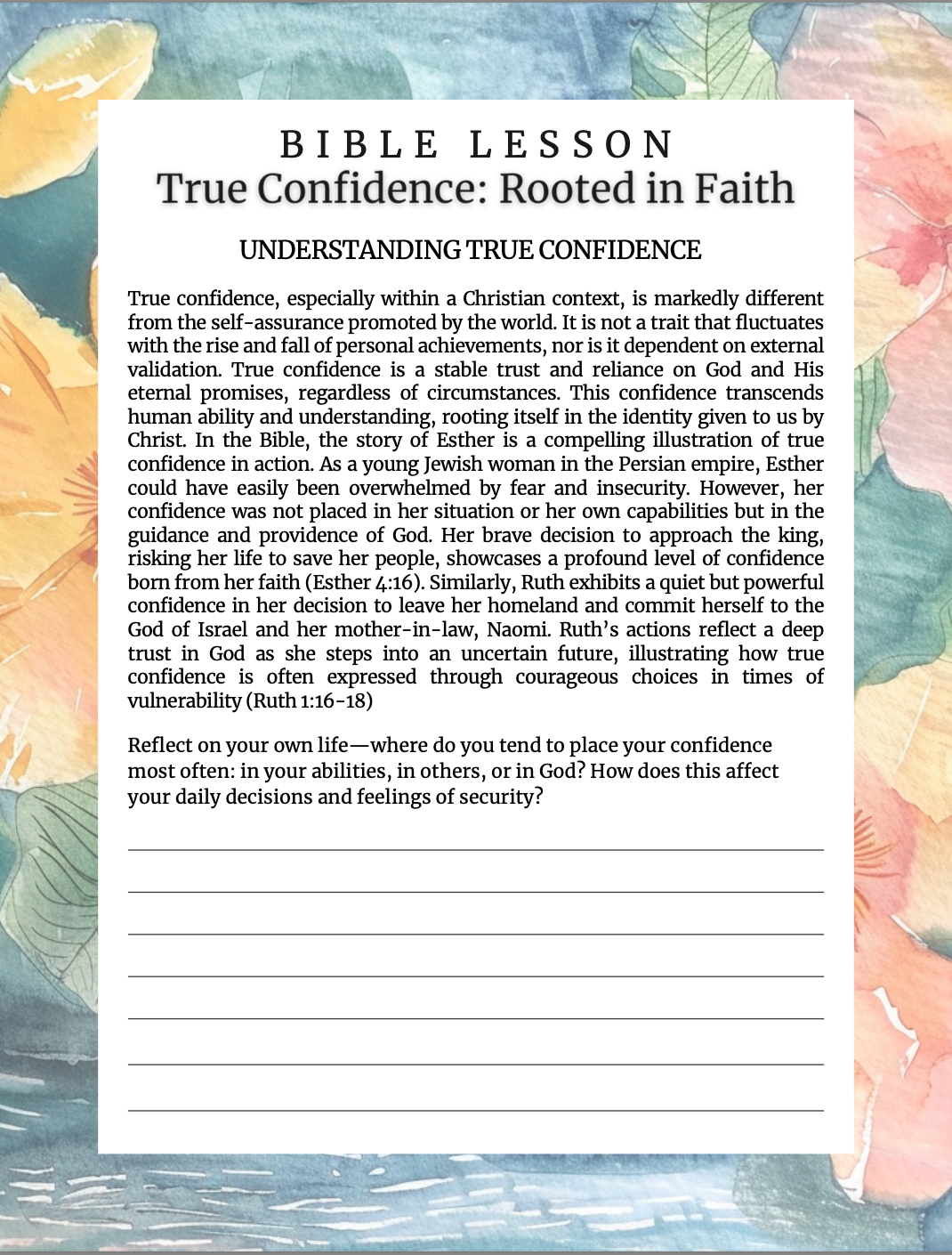 Discover True Confidence: A Bible Study for Christian Women