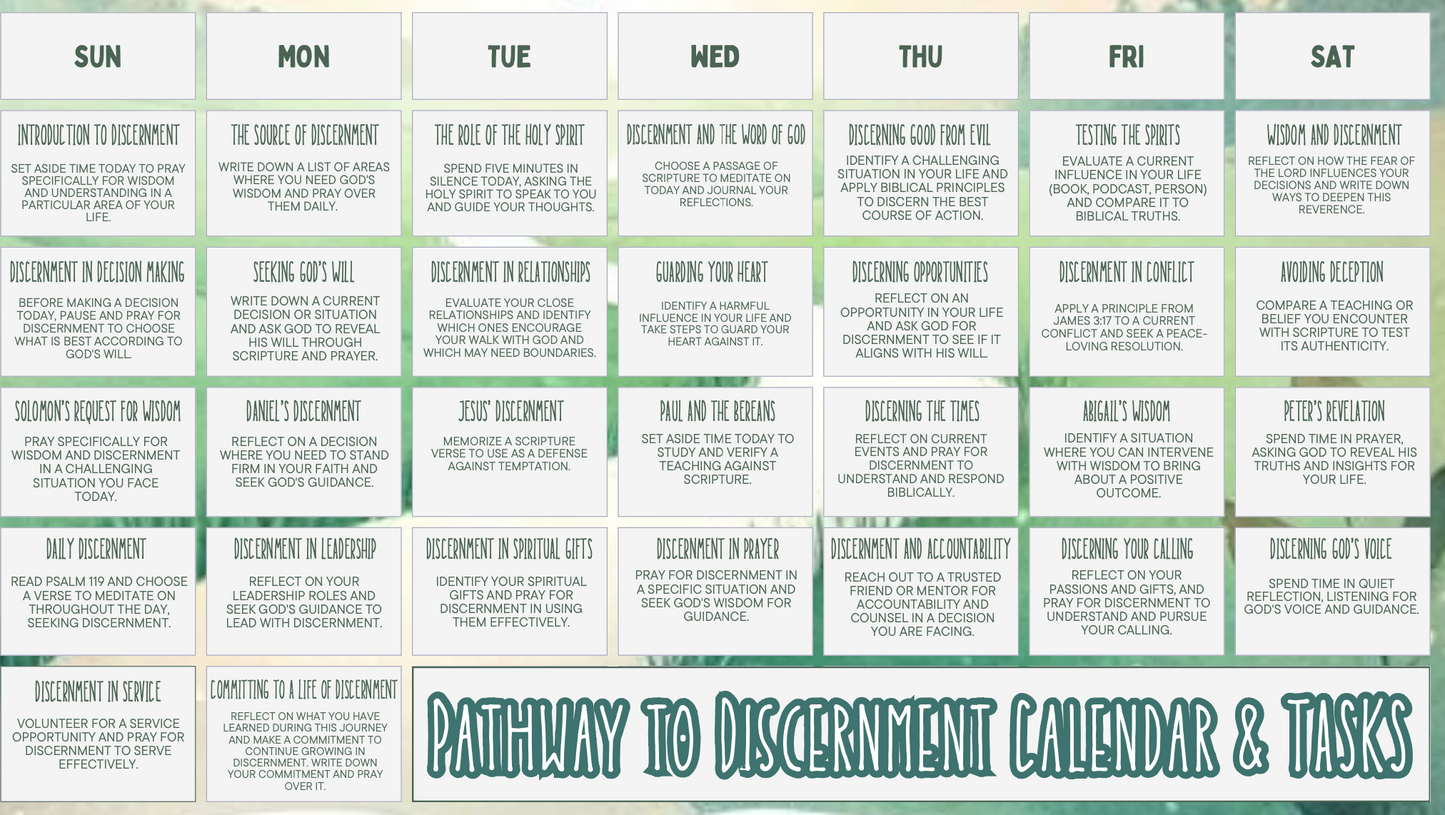 Pathway to Discernment: 30-Day Devotional and Journal