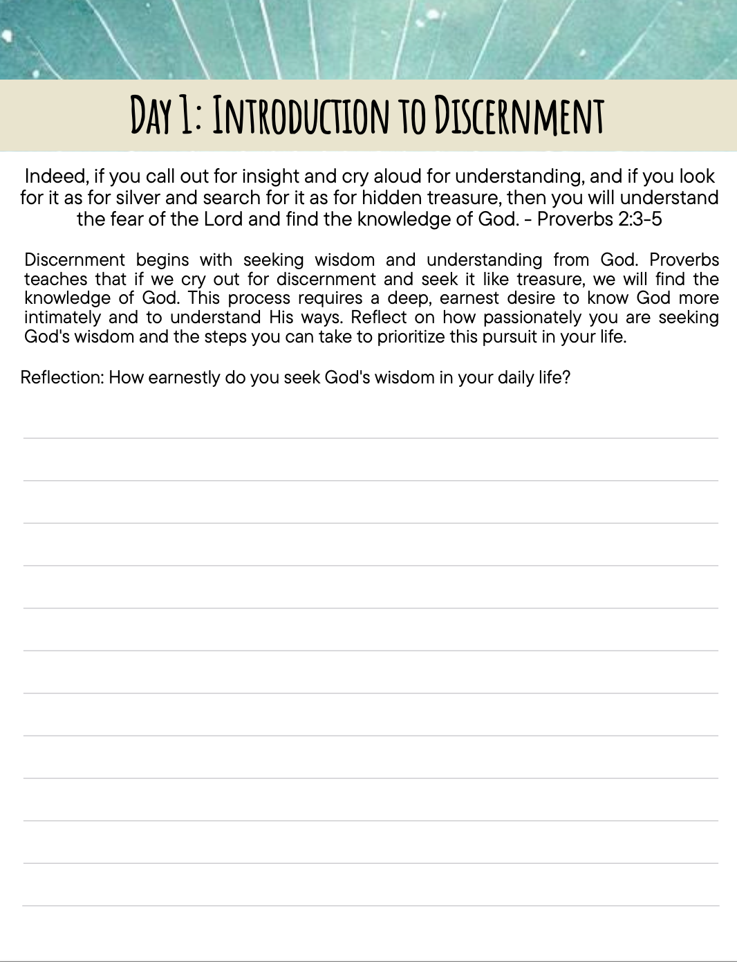 Pathway to Discernment: 30-Day Devotional and Journal