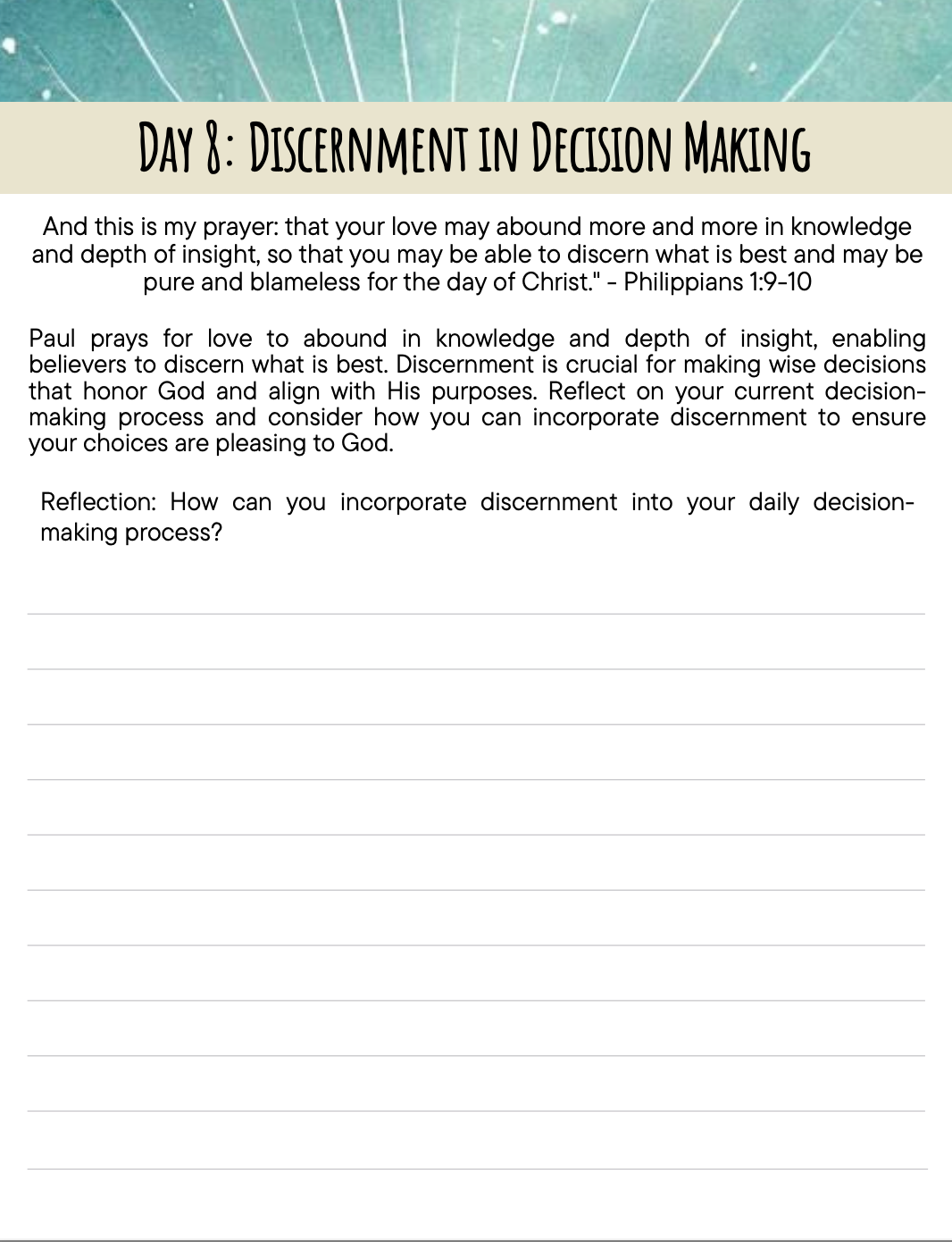 Pathway to Discernment: 30-Day Devotional and Journal