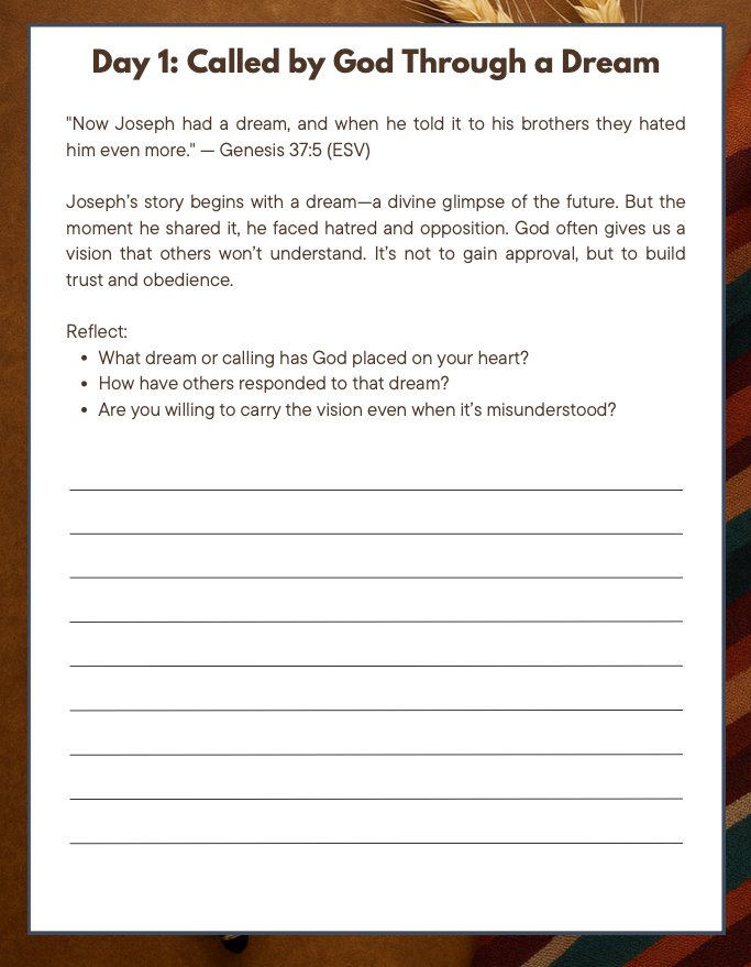 10-Day Devotional: Lessons from the Life of Joseph | Faith, Perseverance & Purpose